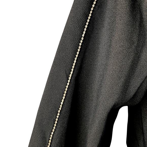 Fashion Nova Always Prepared Rhinestone Trim Jacket Black - Picture 9 of 15